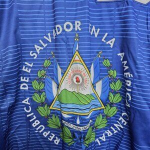 Umbro El Salvador Medium FIFA World Cup Blue Collared Soccer Futbol Jersey